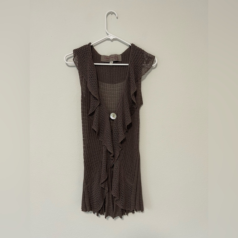 Dear Dorothy by Keum Brown Knit Cardigan